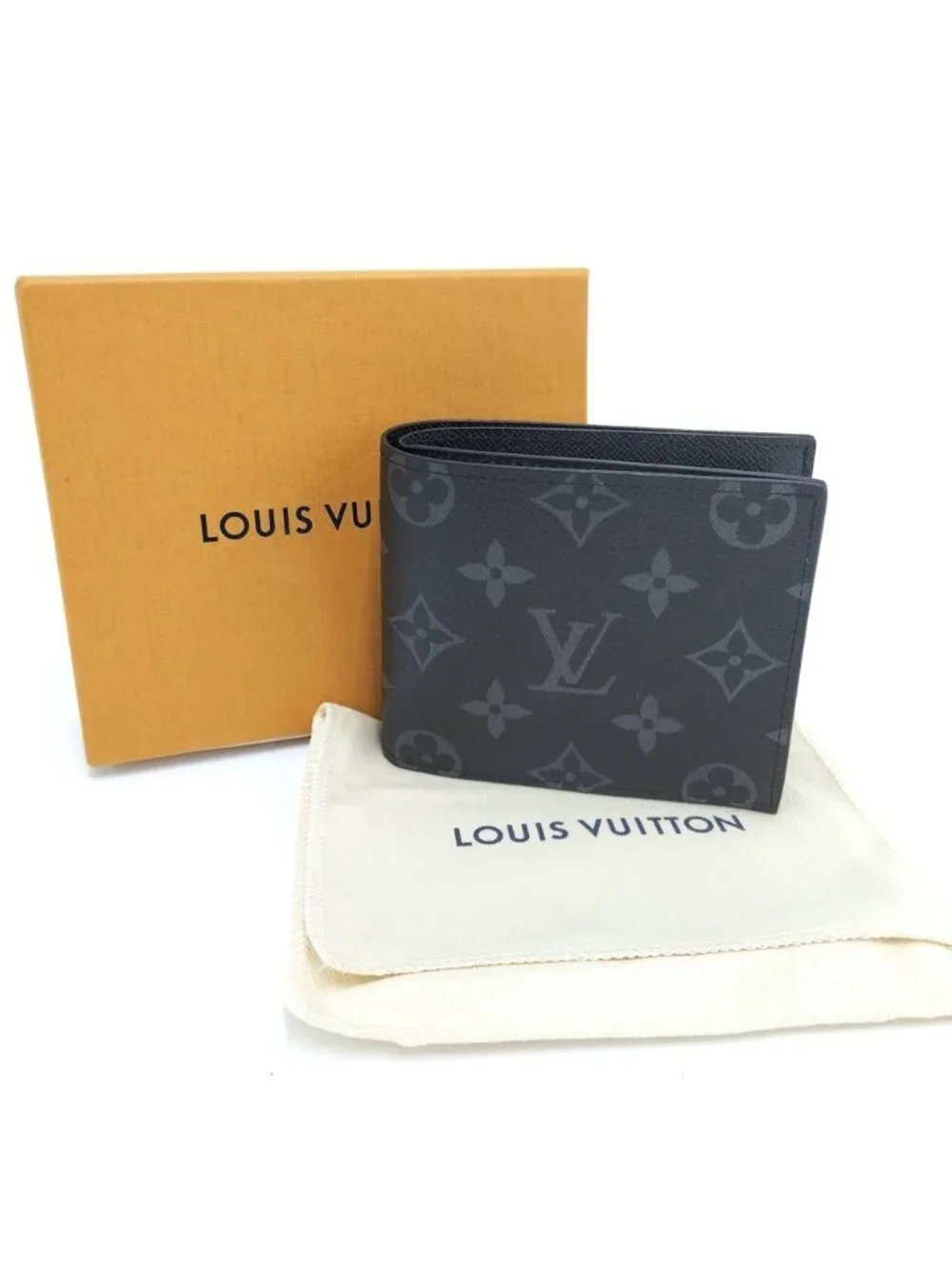 Louis Vuitton Portefeuille Marco NM Bifold Wallet Monogram Eclipse
